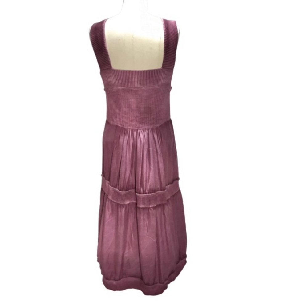 Anthropologie Purple Eloise Silk and Sweater Dress - Picture 4 of 10
